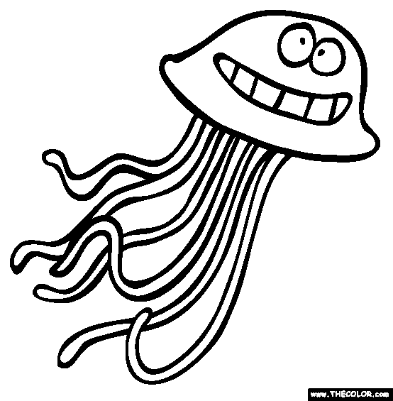 Jellyfish coloring #20, Download drawings