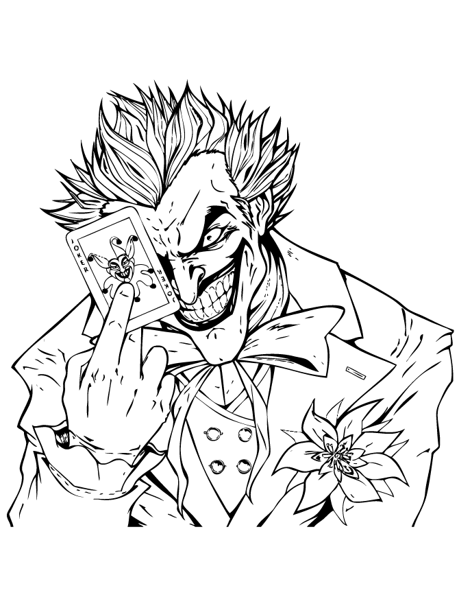 Joker coloring #20, Download drawings