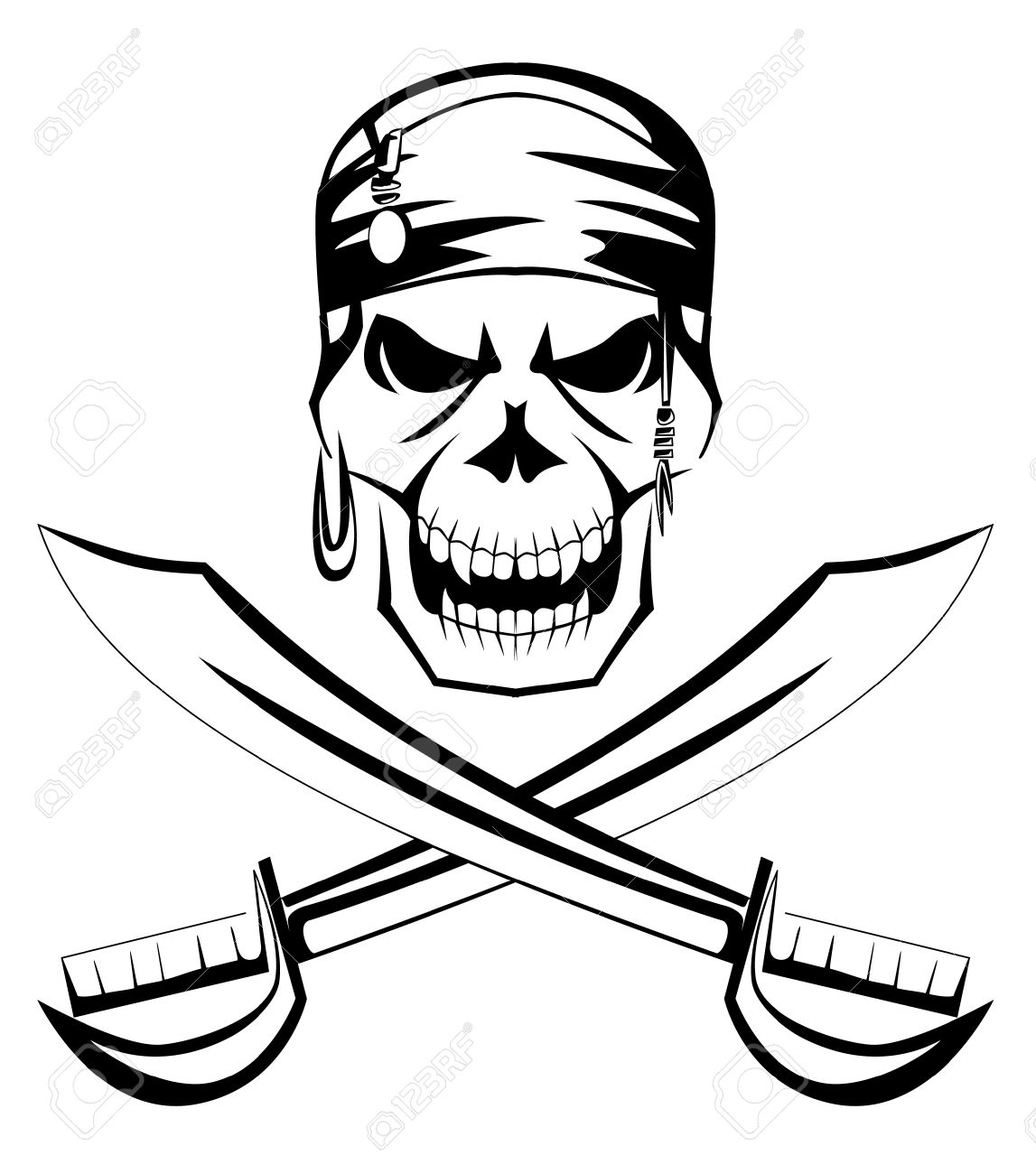 Jolly Roger clipart #2, Download drawings