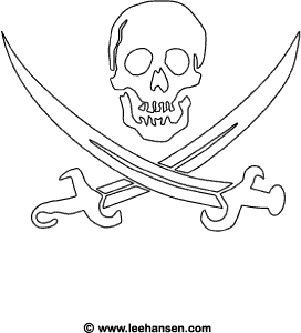 Jolly Roger coloring #3, Download drawings