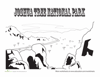 Joshua Tree National Park coloring #19, Download drawings
