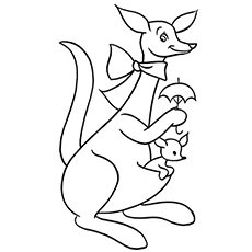 Kangaroo coloring #5, Download drawings