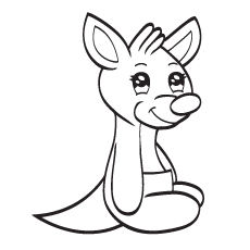 Kangaroo coloring #14, Download drawings