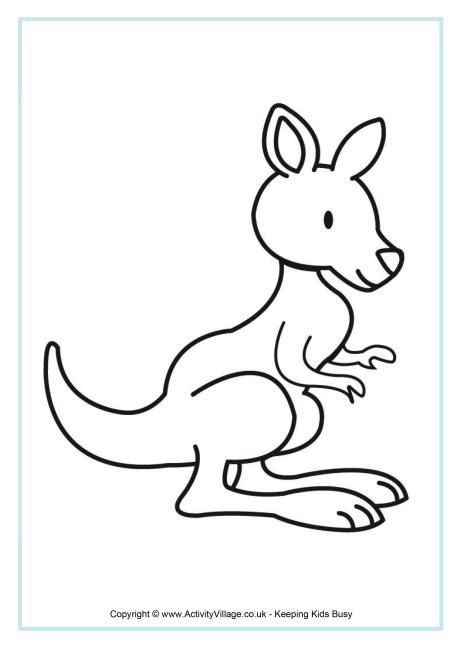 Kangaroo coloring #20, Download drawings