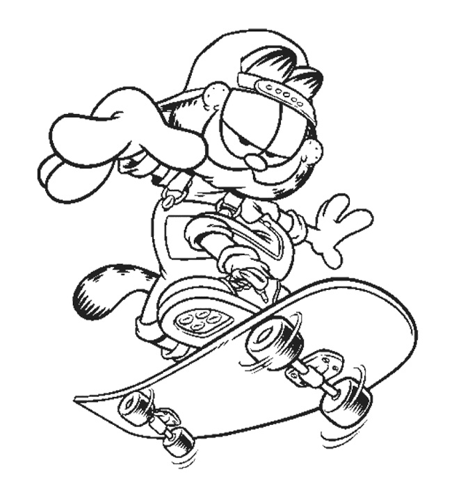 Skateboard coloring #4, Download drawings