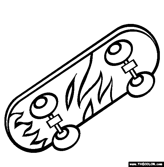 Skateboard coloring #20, Download drawings
