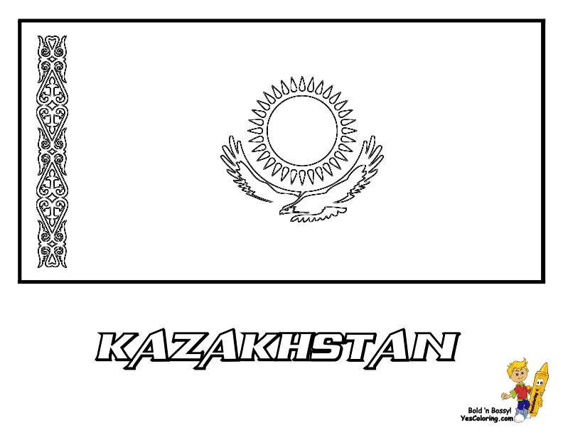 Kazakhstan coloring #14, Download drawings