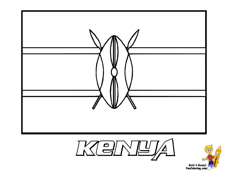 Kenya coloring #5, Download drawings