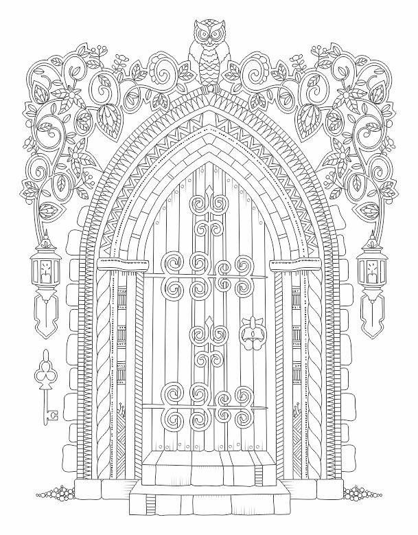 Keyhole Arch coloring #1, Download drawings