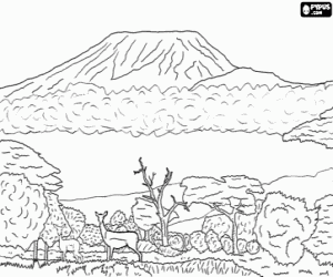 Kilimanjaro coloring #12, Download drawings
