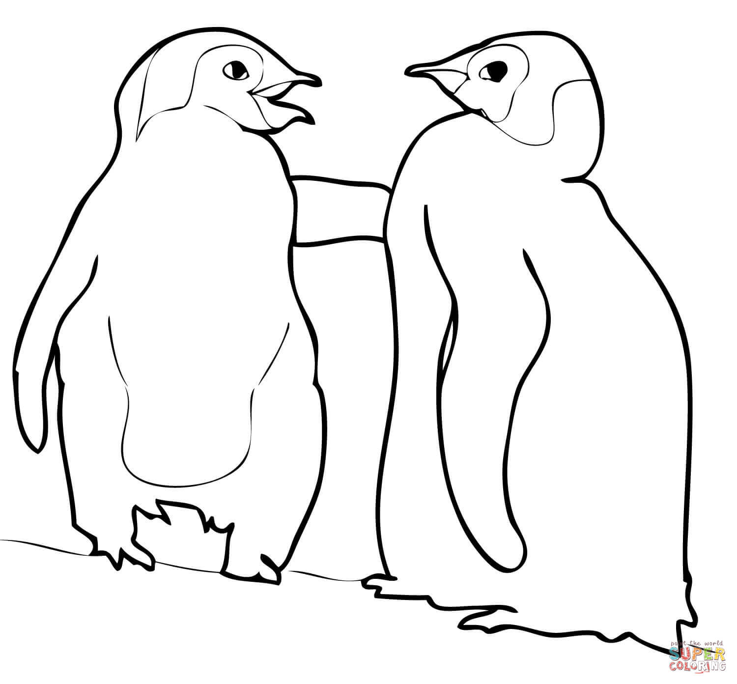 King Emperor Penguins coloring #18, Download drawings