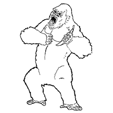 King Kong coloring #16, Download drawings