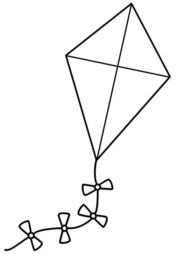 Kite coloring #10, Download drawings