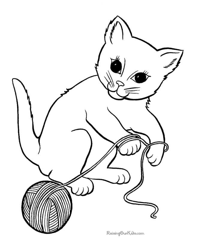 Kitten coloring #14, Download drawings