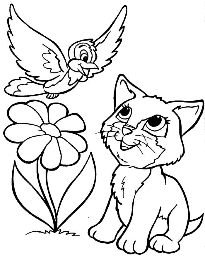Kitten coloring #7, Download drawings