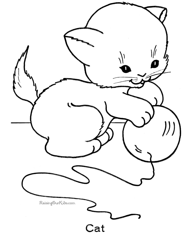 Kitten coloring #20, Download drawings