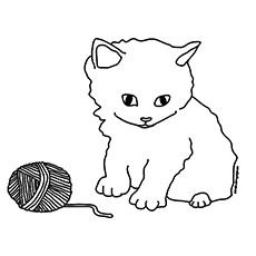 Kitten coloring #19, Download drawings