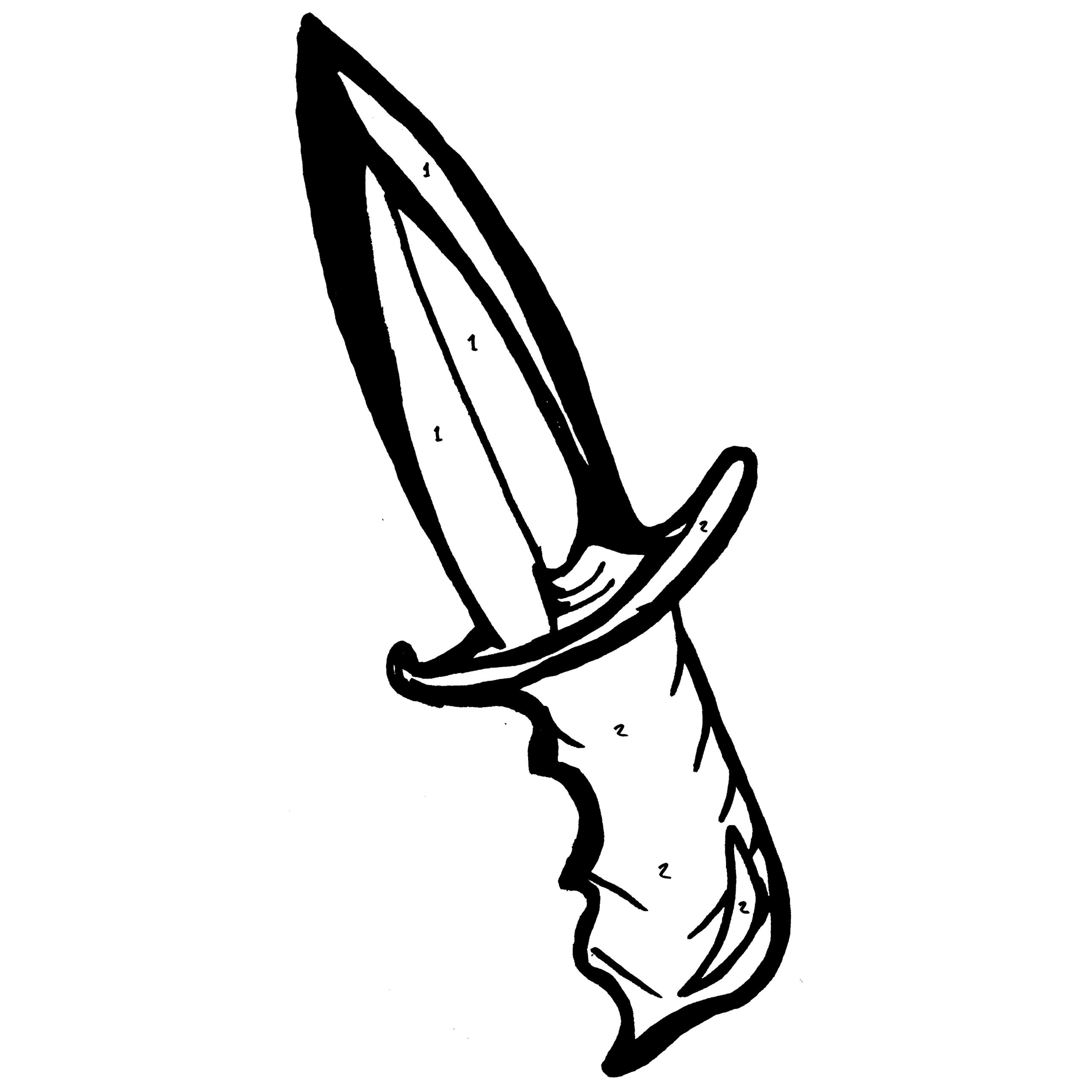 Knife coloring #9, Download drawings