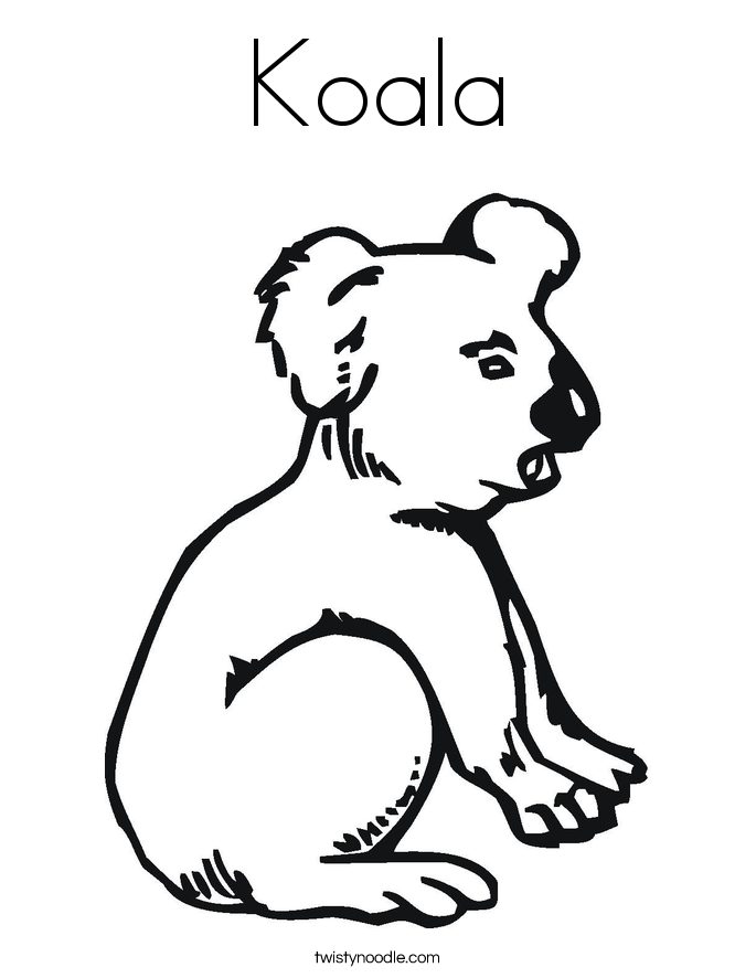 Koala Bear coloring #12, Download drawings