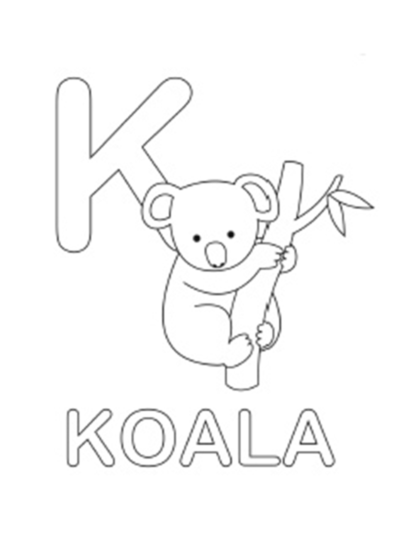 Koala coloring #13, Download drawings