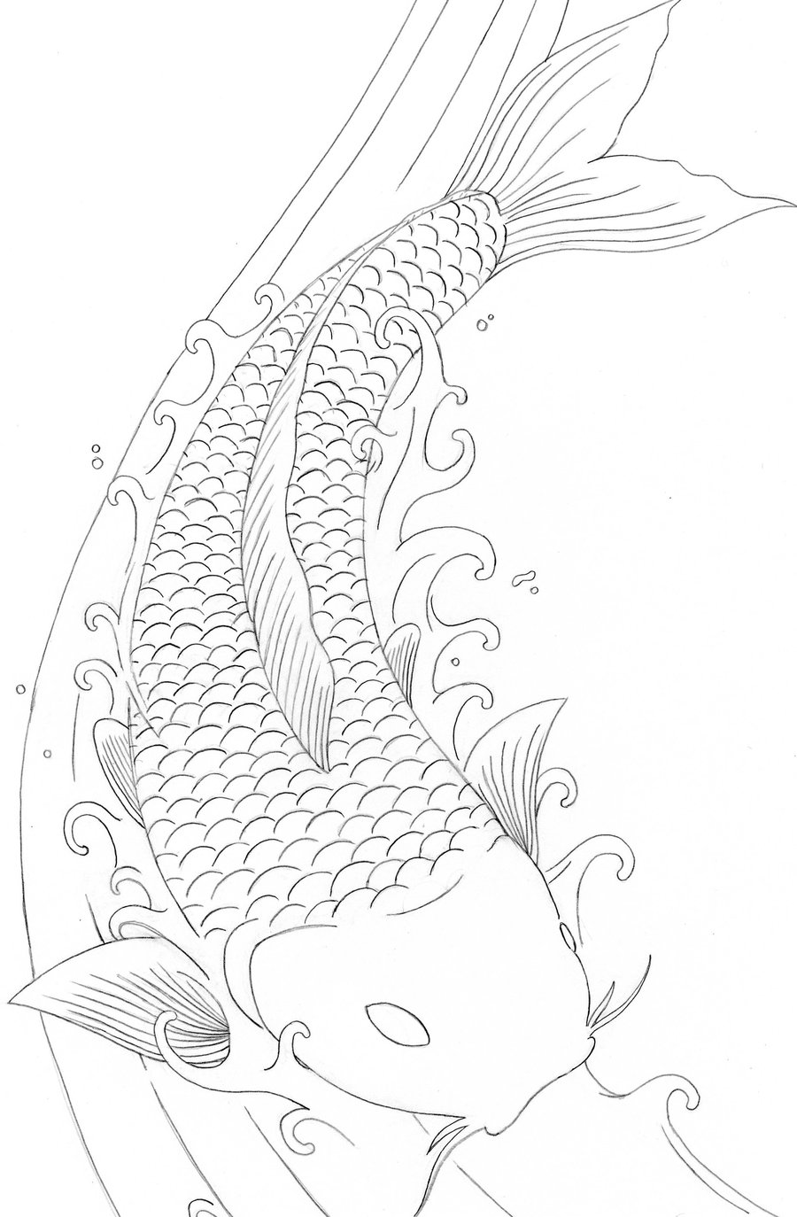 Koi Fish coloring #17, Download drawings
