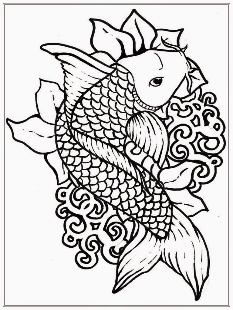 Koi Fish coloring #15, Download drawings