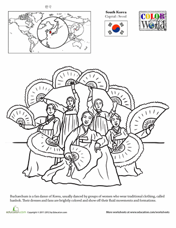 Korean coloring #3, Download drawings
