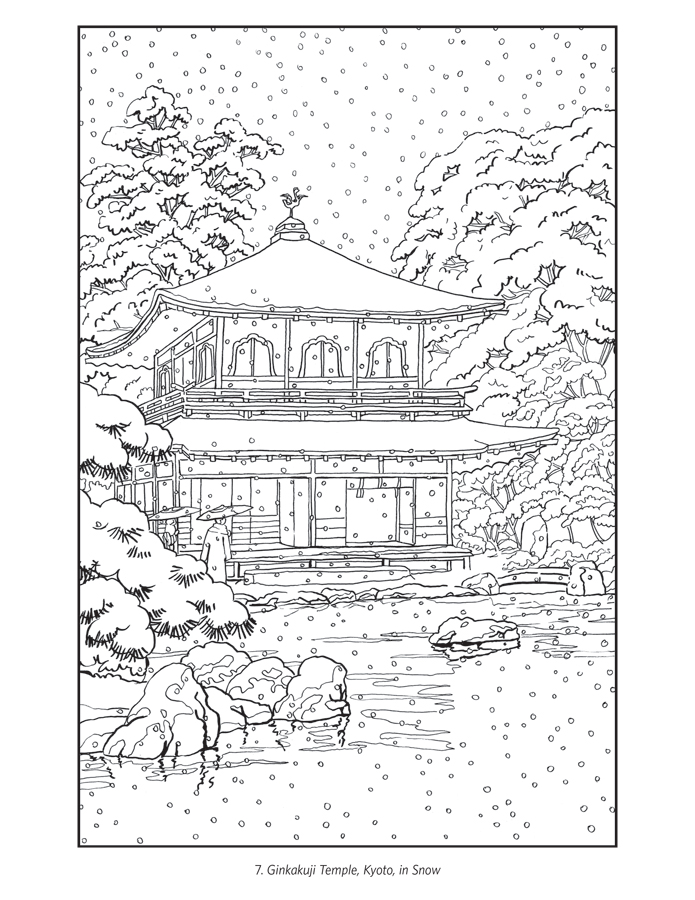 Kyoto coloring #1, Download drawings
