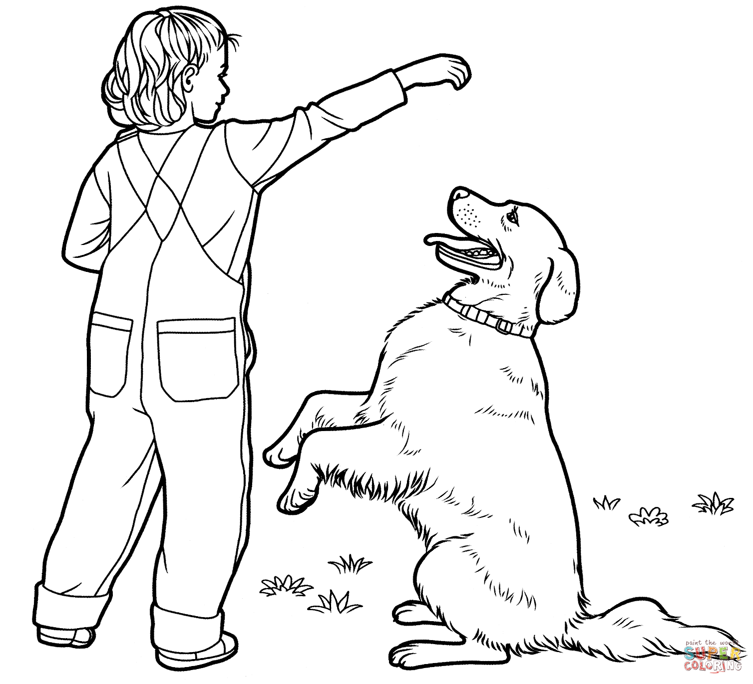 Labrador coloring #11, Download drawings