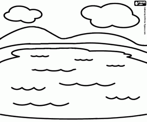 Lake coloring #7, Download drawings