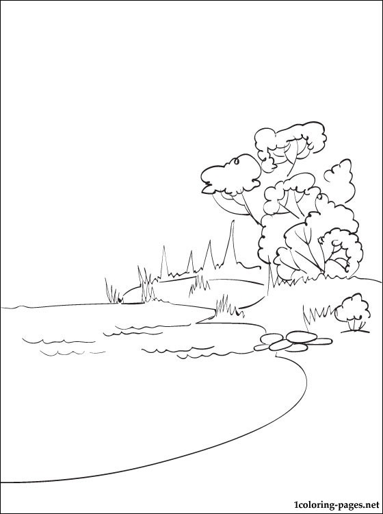 Lake coloring #3, Download drawings