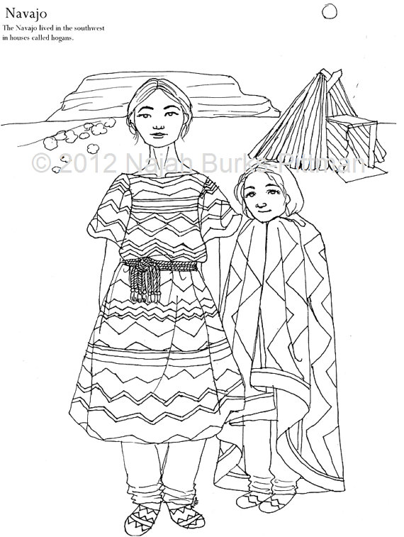 Navajo coloring #18, Download drawings