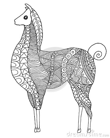 Lama coloring #13, Download drawings