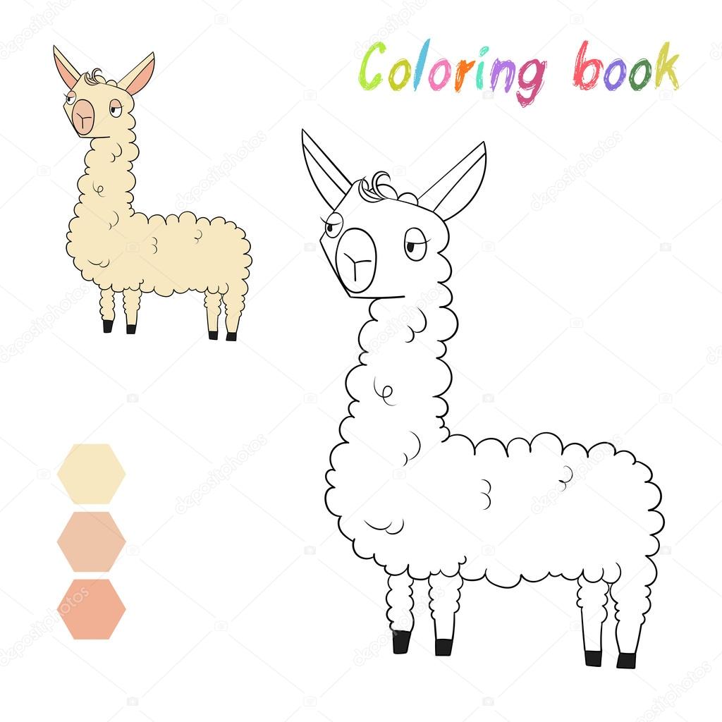 Lama coloring #20, Download drawings