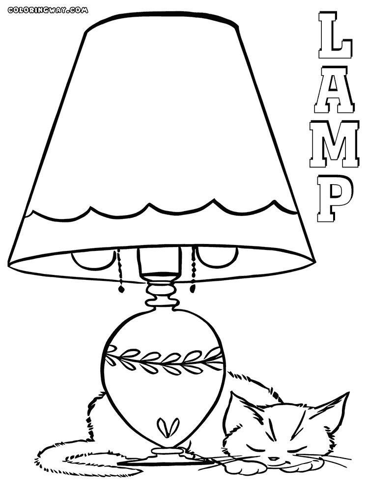 Lamp coloring #11, Download drawings