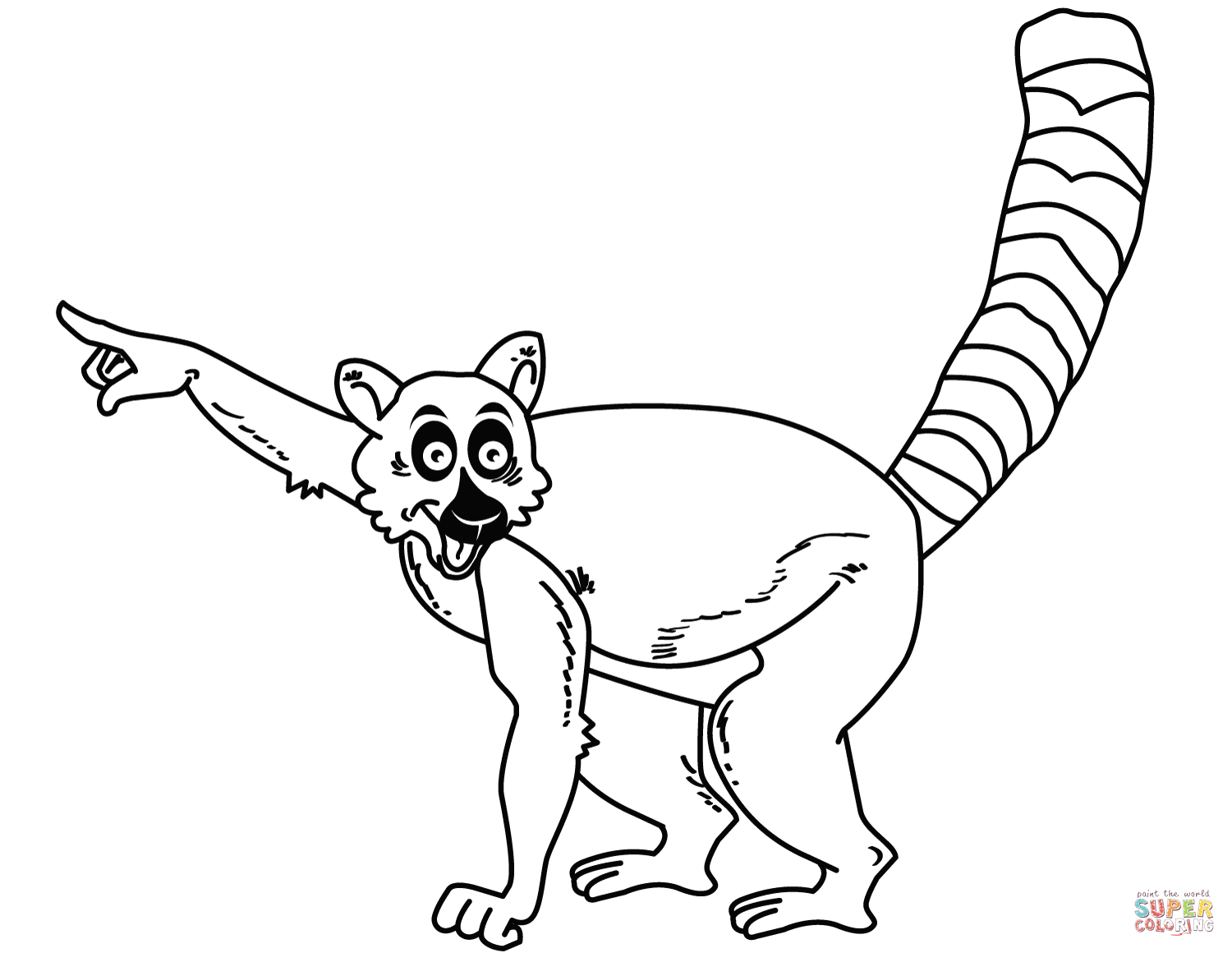 Lemur coloring #20, Download drawings