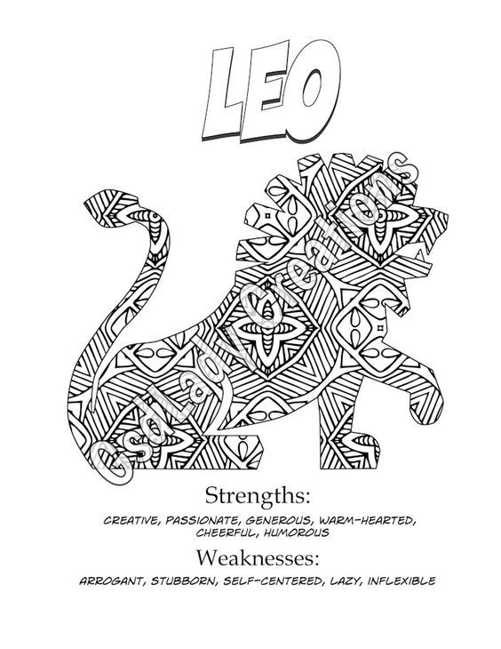 Leo (Astrology) coloring #16, Download drawings
