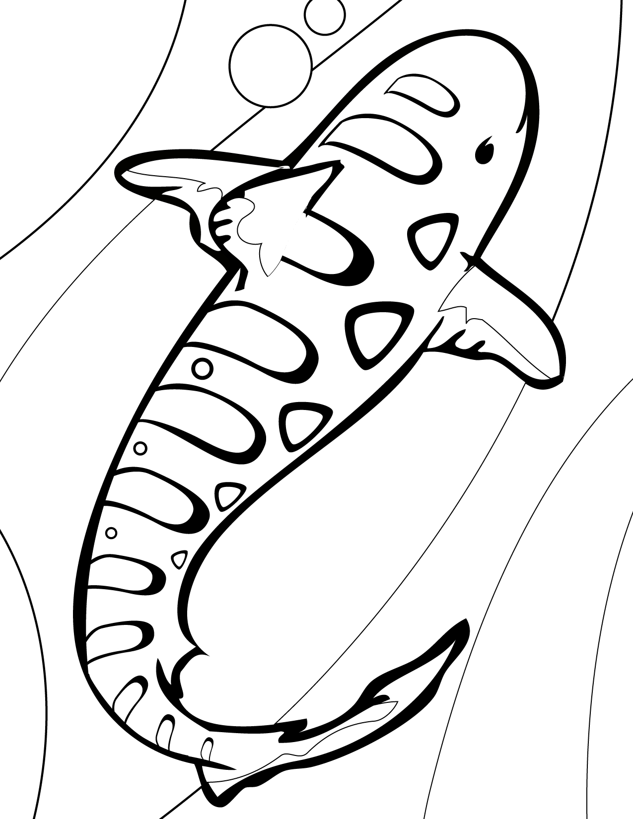 Leopard Shark coloring #5, Download drawings