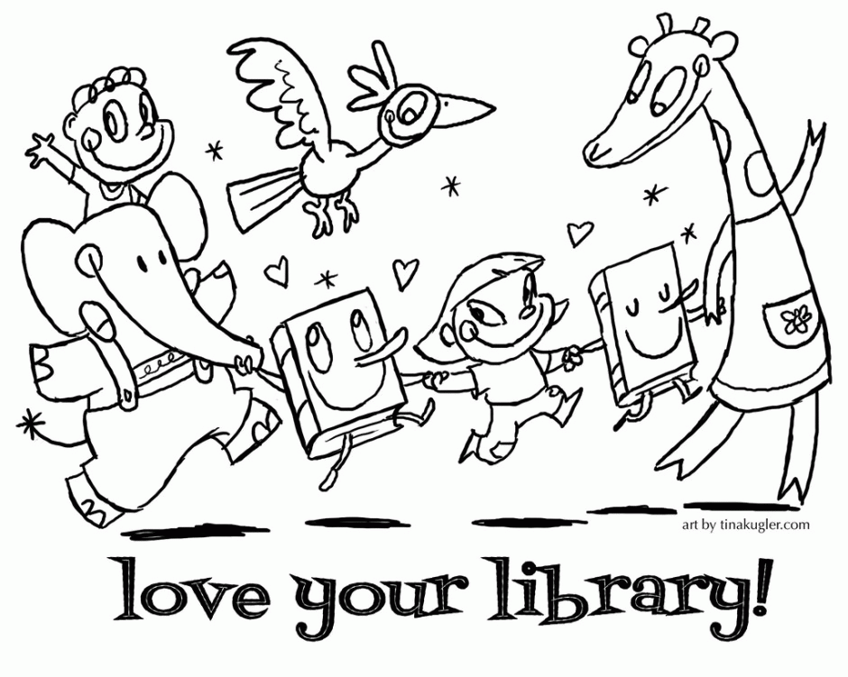 Library coloring #14, Download drawings