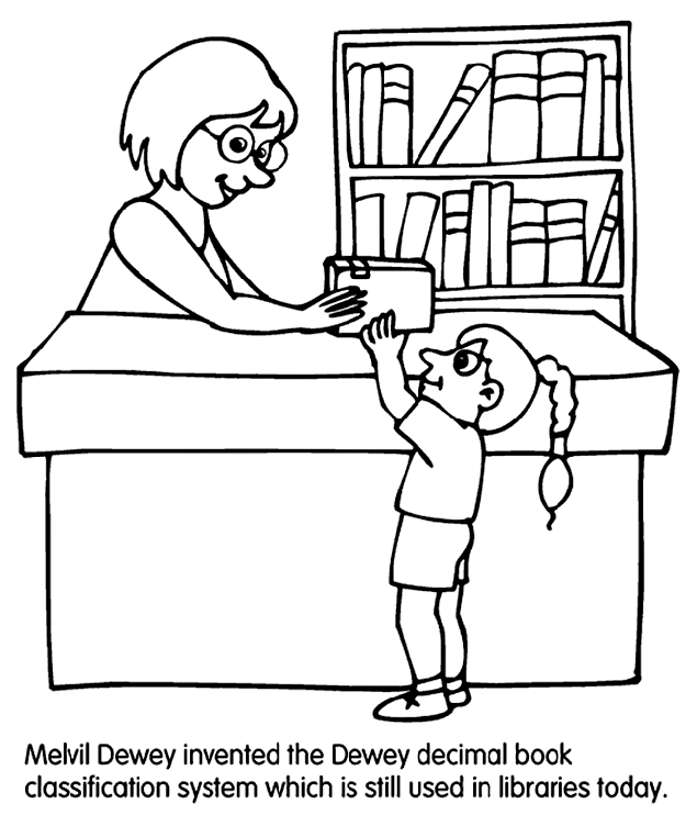 Library coloring #17, Download drawings