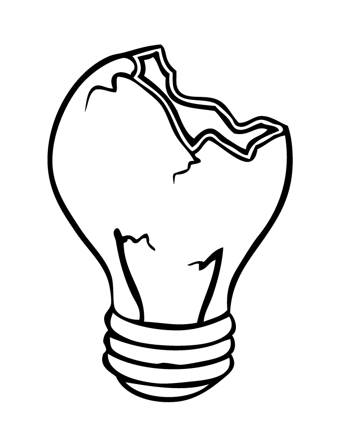 Light Bulb coloring #3, Download drawings