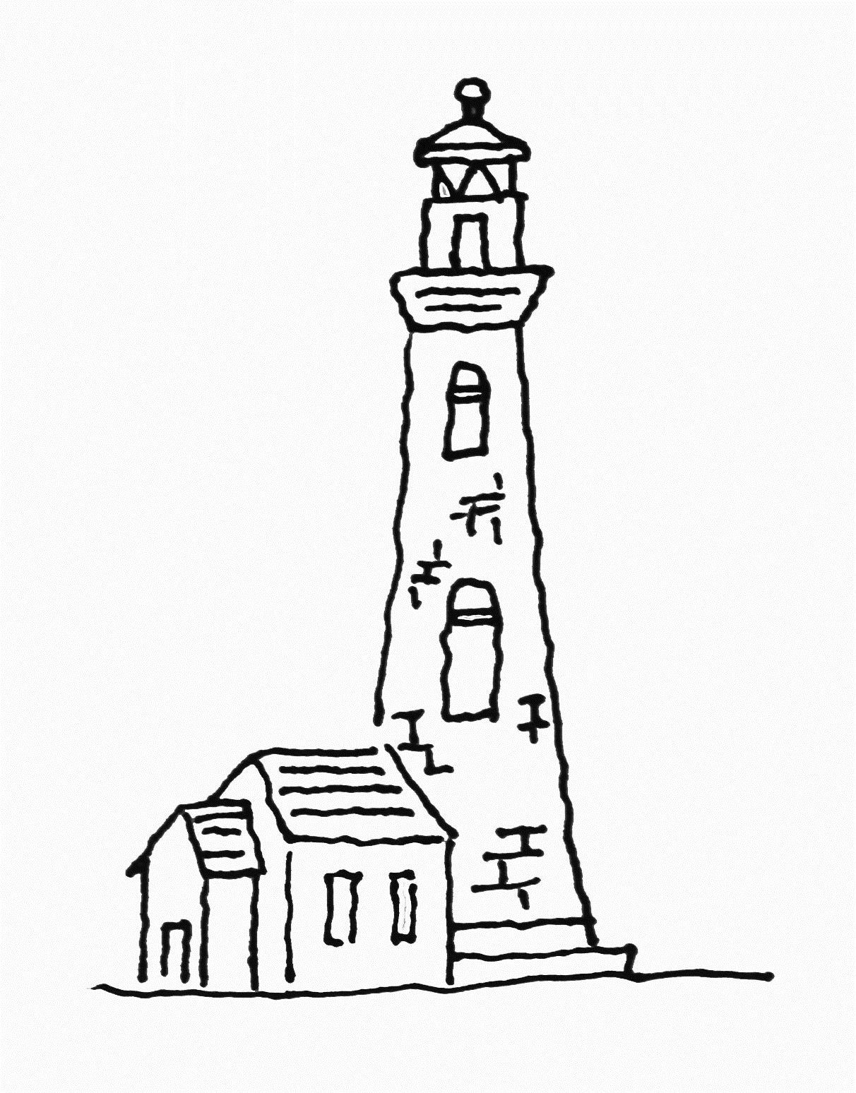 Lighthouse coloring #1, Download drawings