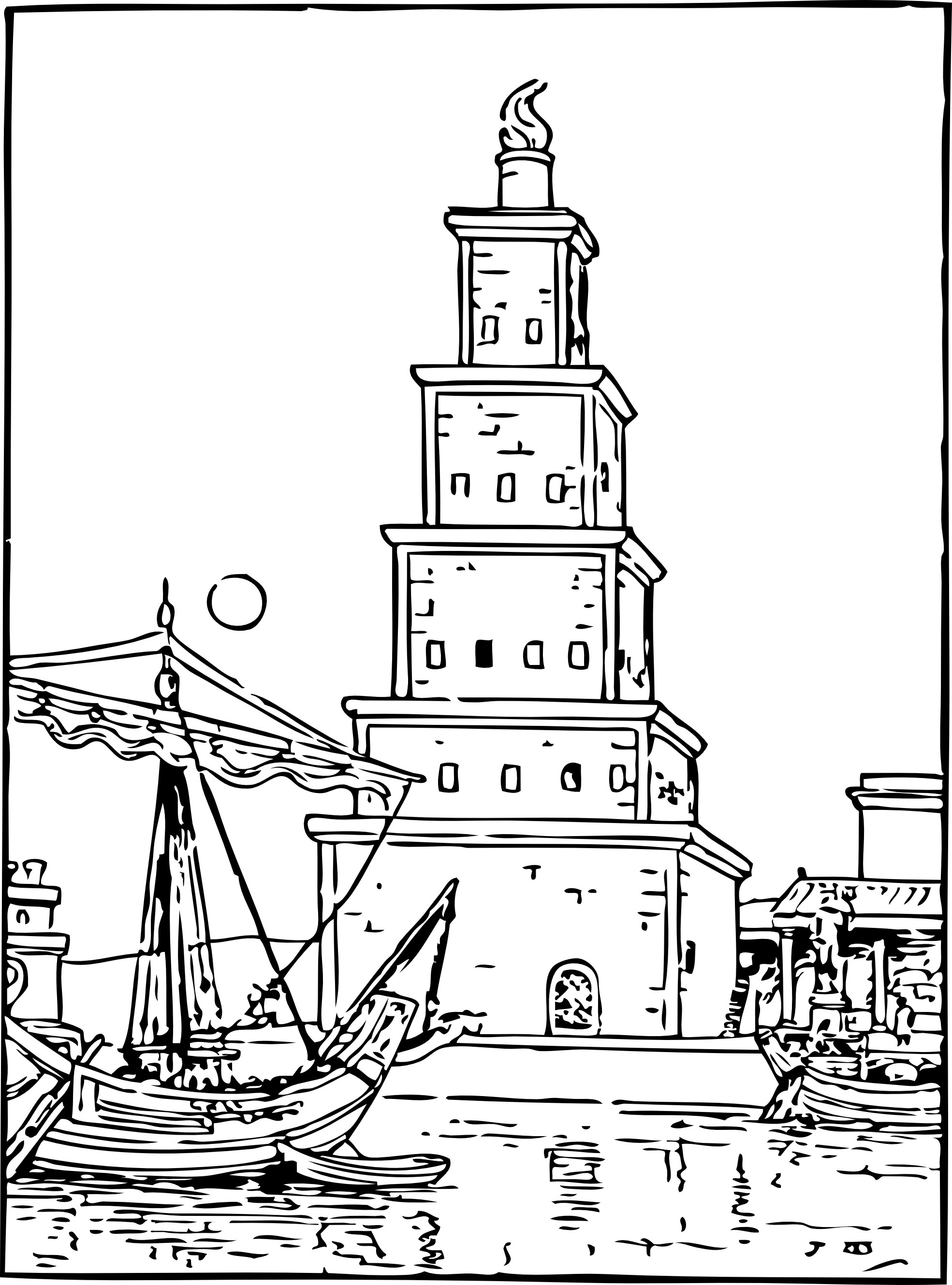 Lighthouse coloring #12, Download drawings