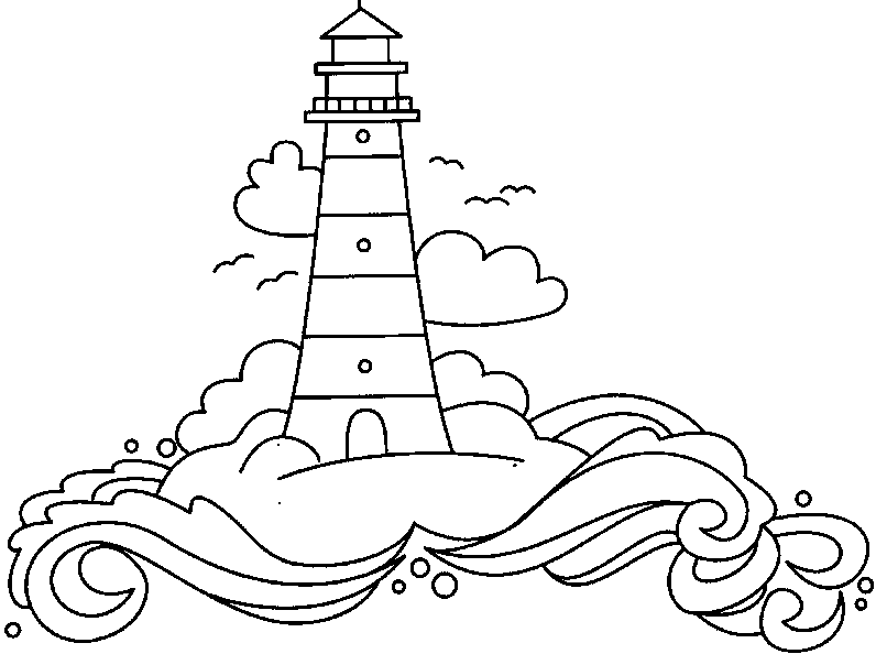 Lighthouse coloring #14, Download drawings