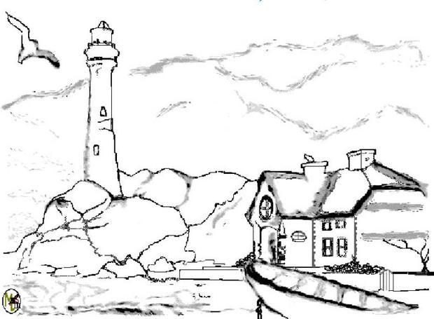 Lighthouse coloring #2, Download drawings