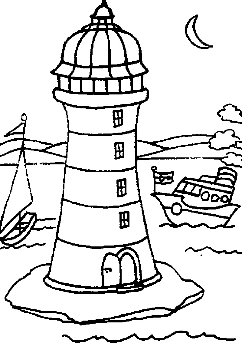 Lighthouse coloring #15, Download drawings