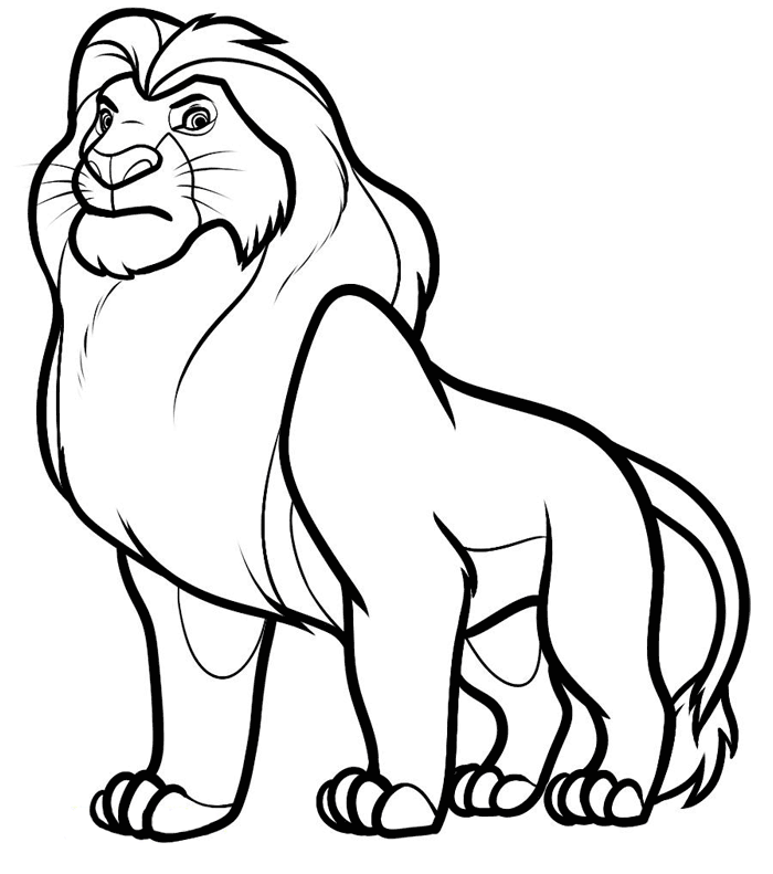 Lion coloring #20, Download drawings