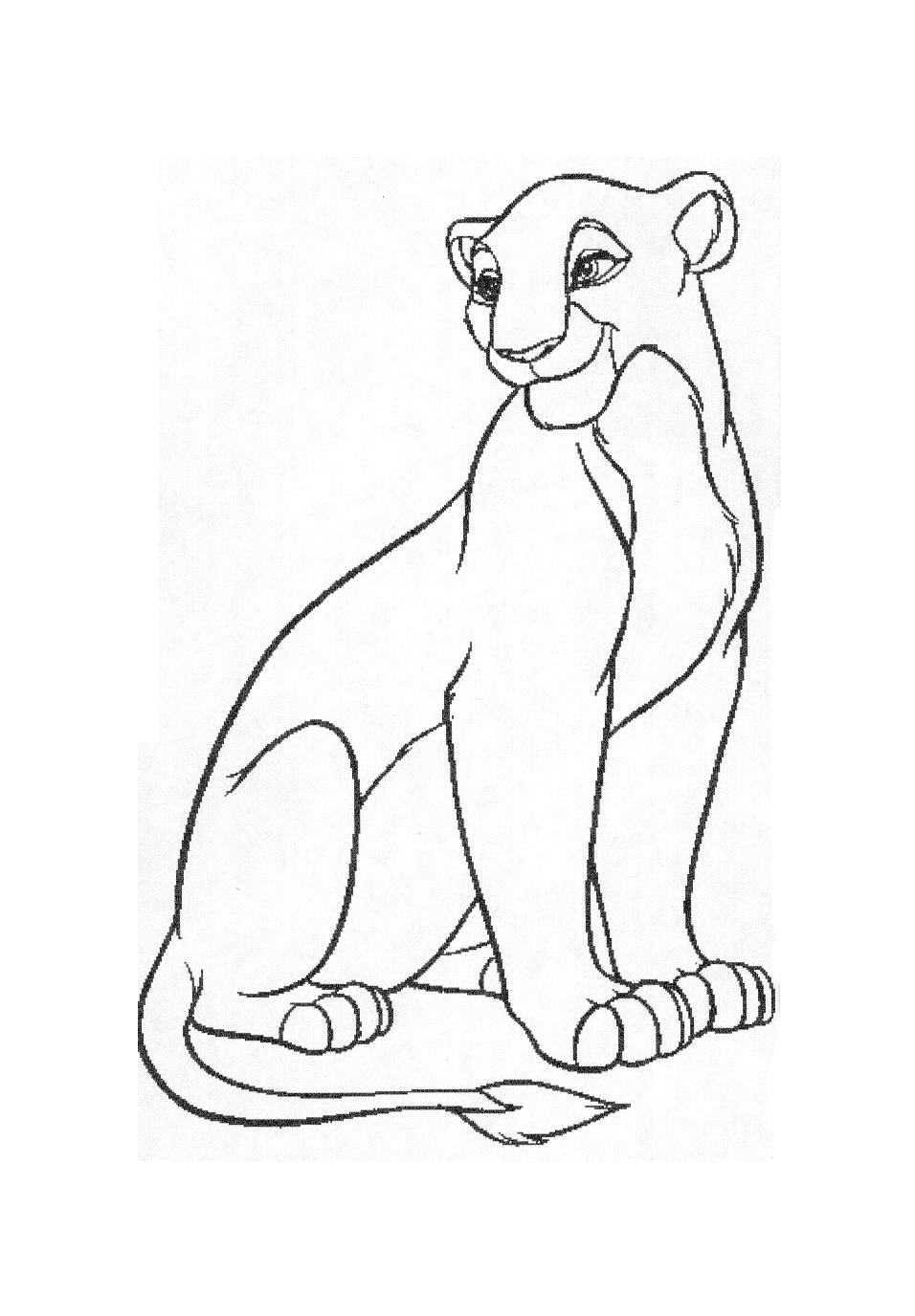 Lioness coloring #7, Download drawings