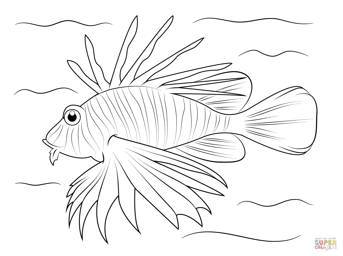 Lionfish coloring #18, Download drawings