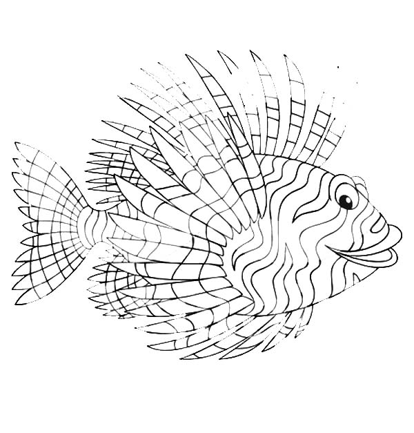 Lionfish coloring #9, Download drawings